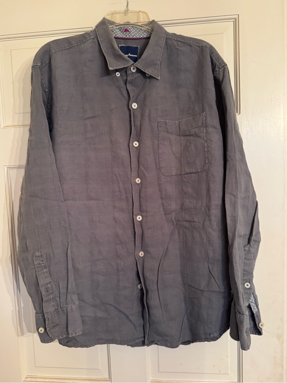 Tommy Bahama Men's Casual Button-Down Shirt in Charcoal